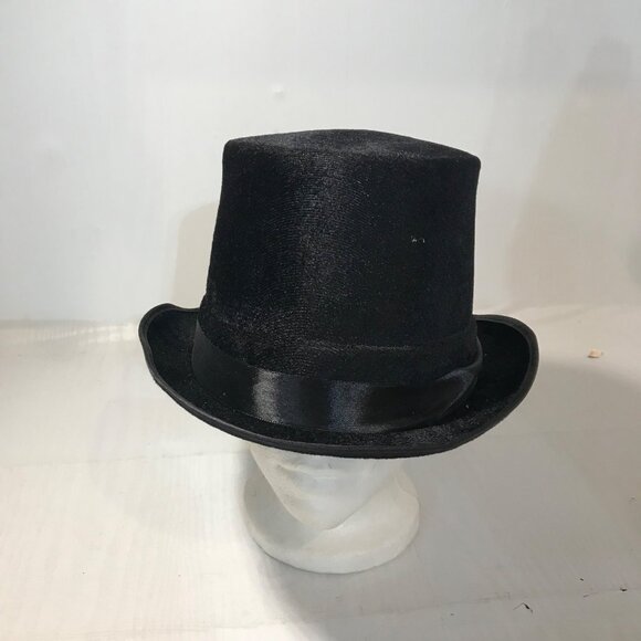 Halloween Hats Brown Western Cowboy Fringe Black Velvet Top Hat Set - Picture 8 of 13